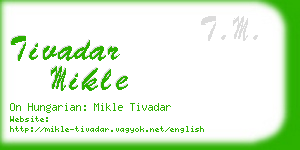 tivadar mikle business card